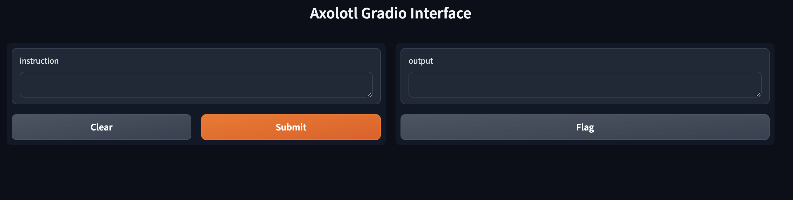 Gradio interface